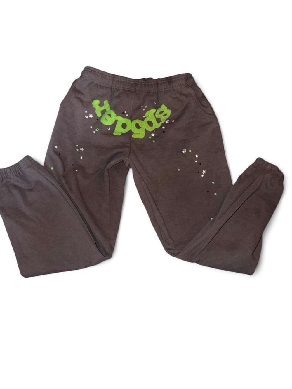 Men’s Brown Sweatpants with Green Graphic